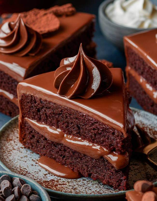 Dekadenter doppelter Schokoladen-Ganache-Kuchen – KOCH REZEPTE